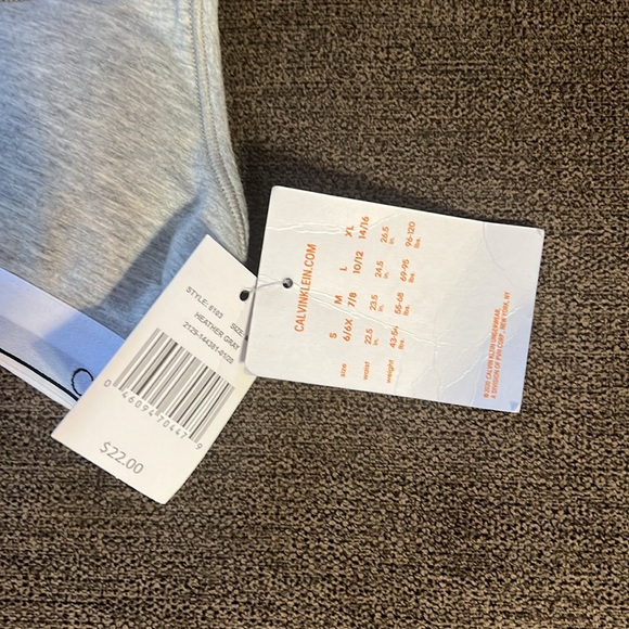 New Calvin Klein Girls Bralette Bundle of 2 - Size Medium 7/8 in Heather Grey - Picture 5 of 10